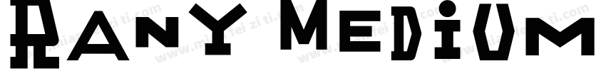 Rany Medium字体转换